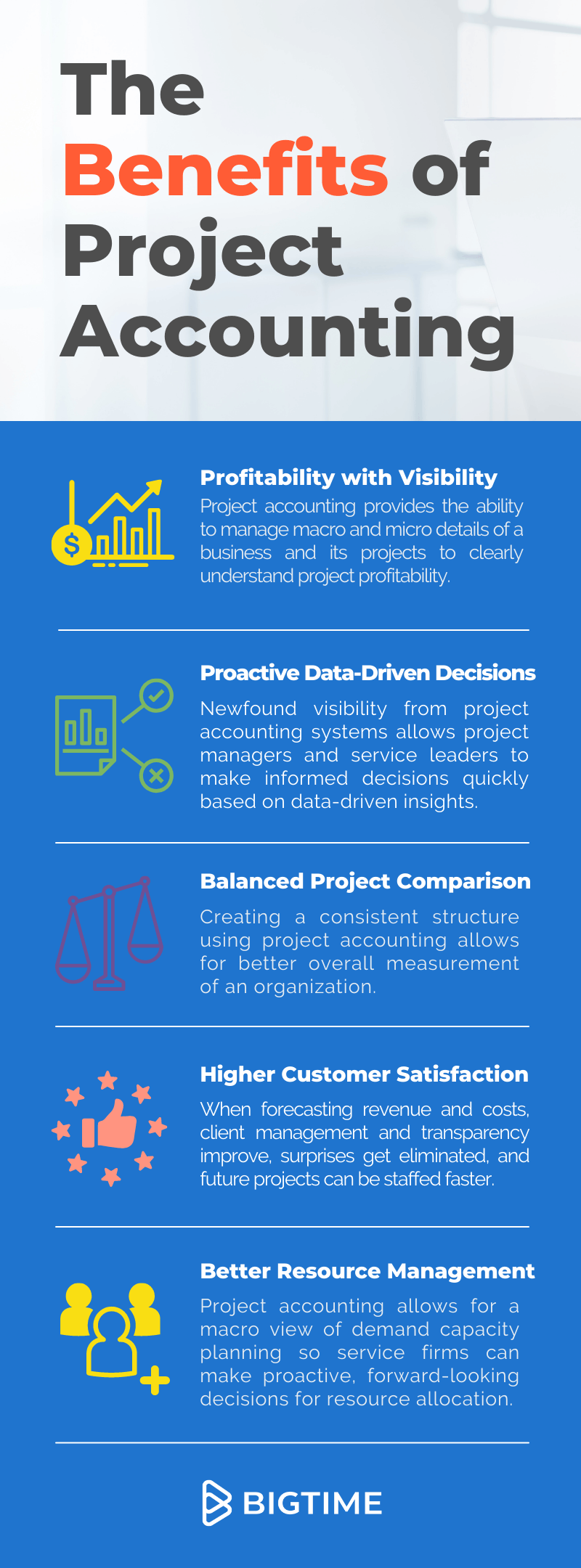 project accounting benefits infographic
