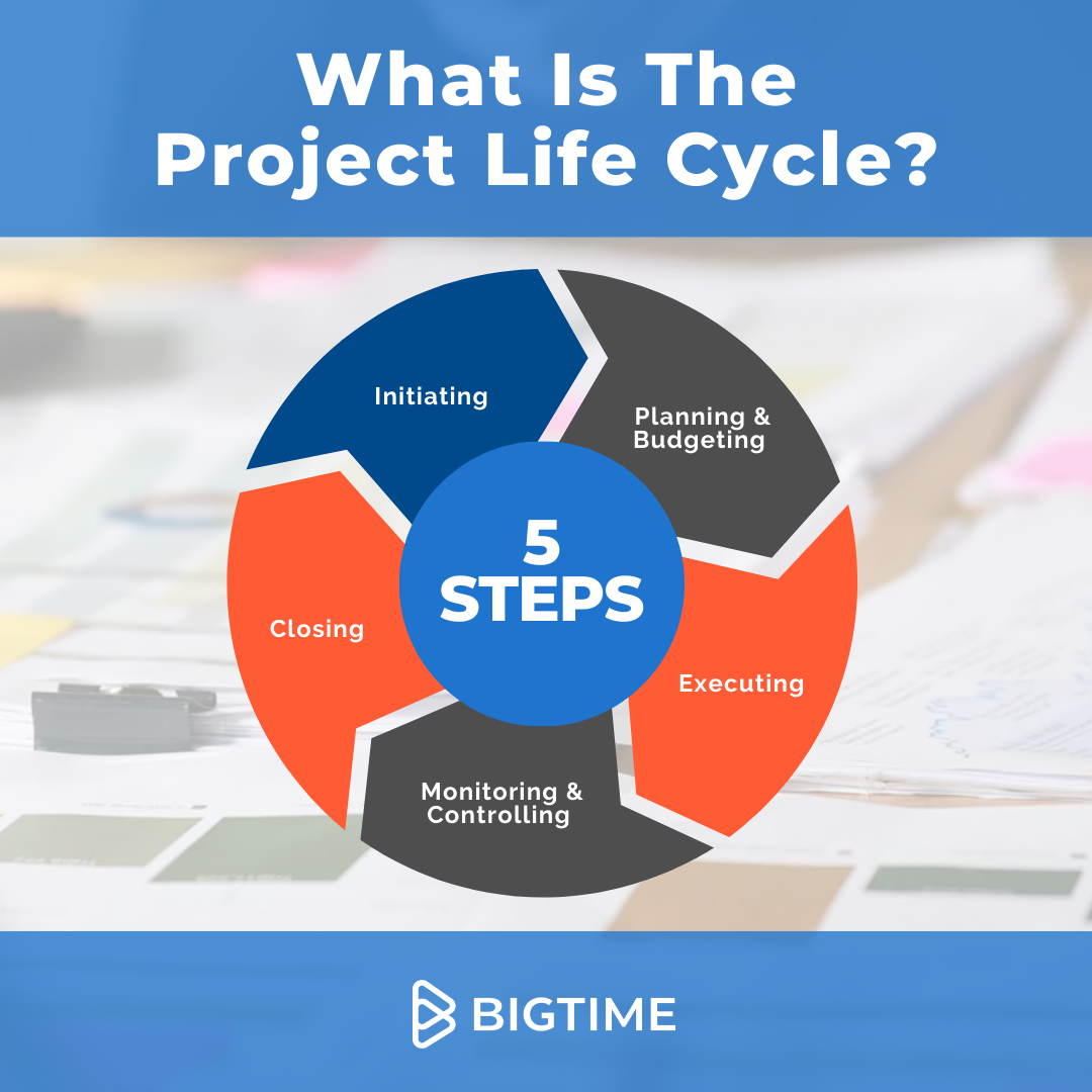 project life cycle infographic