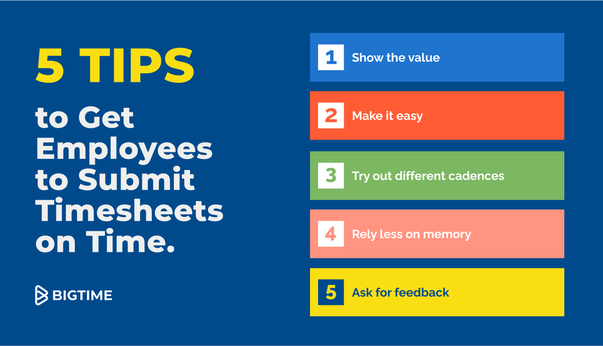 tips on getting employees to submit timesheets when due